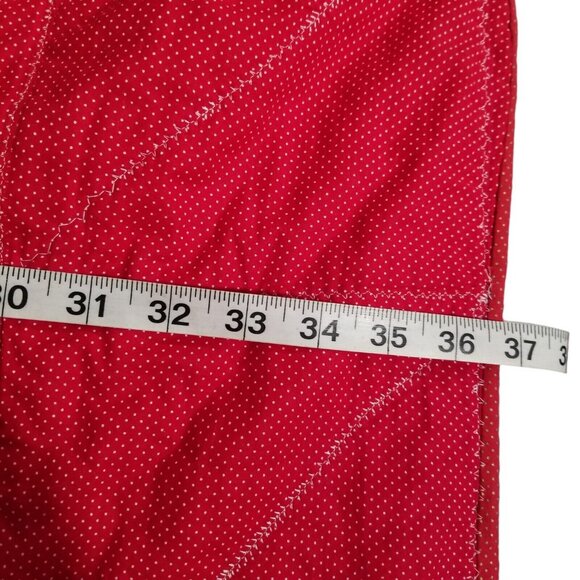 vtg handmade mickey mouse quilt blanket throw crib 36x51" red - Picture 6 of 14